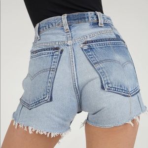 Reconstructed Levi 501 Unraveled Shorts